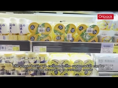 ถ้วยโยเกิร์ตพลาสติกแบบใช้แล้วทิ้ง IML 120 กรัม 7.1 * 7 ซม. สำหรับเก็บอาหาร